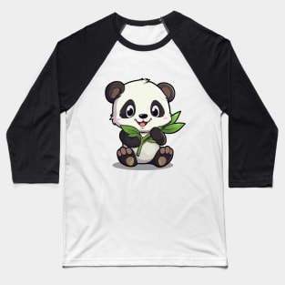 Cartoon Cute Kawaii Adorable Panda Baseball T-Shirt